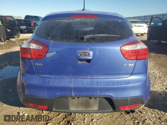 2012 Kia Rio EX with VIN KNADN5A37C6017112, listed as a Copart auction lot 81080564 with 180,897 mi miles and Salvage Title. Bid and sale history available at carsss.com. Image 6.
