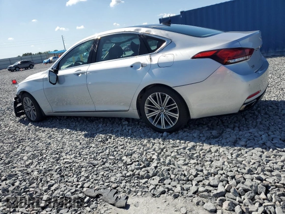 2019 Genesis G80 3.8L with VIN KMHGN4JE0KU299269, listed as a Copart auction lot 52155675 with 65,743 mi miles and Salvage title. Bid and sale history available at DreamBid. Image 2.
