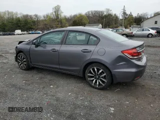 2015 Honda Civic EX-L with VIN 2HGFB2F99FH525523, listed as a Copart auction lot 53046005 with 23,618 mi miles and Salvage Title. Bid and sale history available at DreamBid. Image 2.