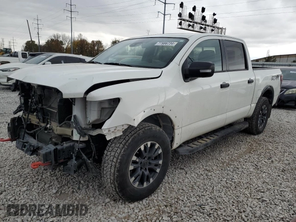 2023 Nissan Titan SV z VIN 1N6AA1ED7PN116504, wystawiony jako Copart lot #77986734 z przebiegiem 31 392 mil mil oraz Szkoda całkowita • Salvage title. Historia ofert i sprzedaży dostępna na DreamBid. Obrazek 1.