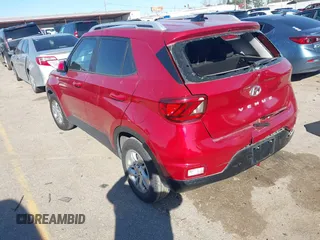 2020 Hyundai Venue SEL with VIN KMHRC8A3XLU018200, listed as a IAAI auction lot 41707122 with 21,529 mi miles. Bid and sale history available at carsss.com. Image 3.