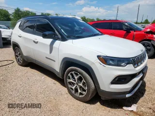 2025 Jeep Compass Limited z VIN 3C4NJDCN1ST523924, wystawiony jako Copart lot #63742705 z przebiegiem 22 210 mil mil oraz Czysty tytuł • Clean title. Historia ofert i sprzedaży dostępna na DreamBid. Obrazek 4.