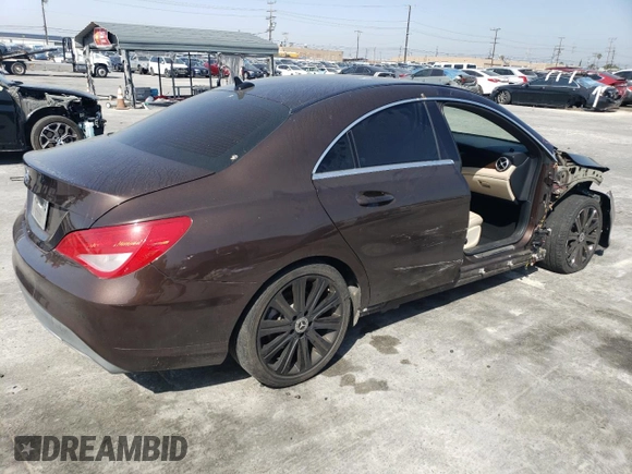 2018 Mercedes-Benz CLA 250 with VIN WDDSJ4EB5JN695481, listed as a Copart auction lot 50091413 with 61,925 mi miles and . Bid and sale history available at DreamBid. Image 3.