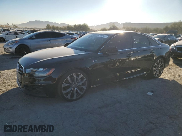 2013 Audi A6 3.0T Prestige with VIN WAUJGAFC4DN049974, listed as a Copart auction lot 82374924 with 76,260 mi miles and Salvage Title. Bid and sale history available at carsss.com. Image 1.