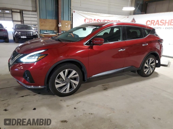2021 Nissan Murano SL with VIN 5N1AZ2CS6MC127547, listed as a Copart auction lot 51979505 with 42,148 mi miles and Salvage Title. Bid and sale history available at DreamBid. Image 1.