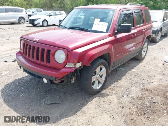2014 Jeep Patriot Sport with VIN 1C4NJPBBXED617934, listed as a IAAI auction lot 42001839 with 117,306 mi miles. Bid and sale history available at carsss.com. Image 2.