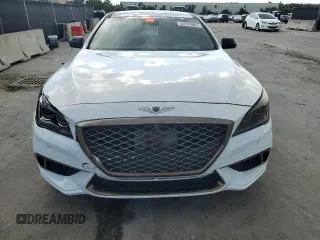 2018 Genesis G80 Sport z VIN KMHGN4JB7JU243284, wystawiony jako Copart lot #57919065 z przebiegiem 87 851 mil mil oraz Tytuł czysty. Historia ofert i sprzedaży dostępna na DreamBid. Obrazek 5.