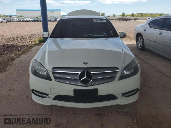 2011 Mercedes-Benz C with VIN WDDGF5EB2BA507943, listed as a Copart auction lot 52599975 with 123,581 mi miles and Salvage Title. Bid and sale history available at carsss.com. Image 5.