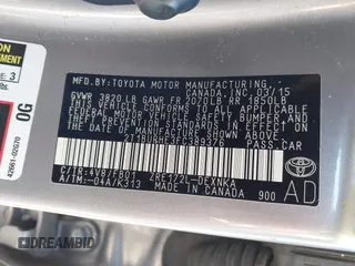 2015 Toyota Corolla L with VIN 2T1BURHE3FC389376, listed as a IAAI auction lot 41995622 with 110,370 mi miles and . Bid and sale history available at DreamBid. Image 9.