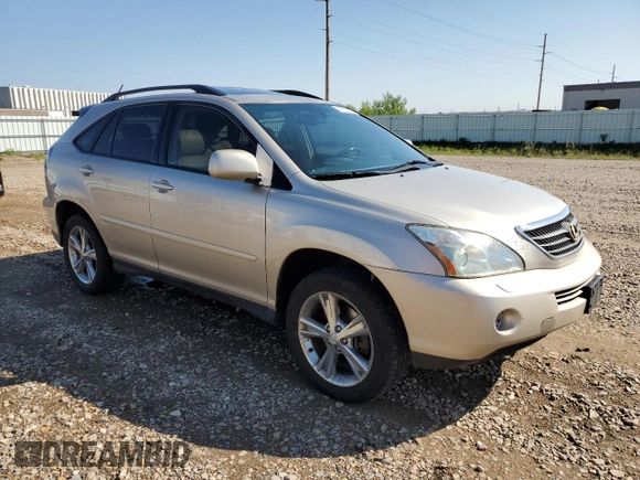2006 Lexus RX 400h with VIN JTJHW31U860013816, listed as a Copart auction lot 58653215 with 265,114 mi miles and Salvage title. Bid and sale history available at DreamBid. Image 4.