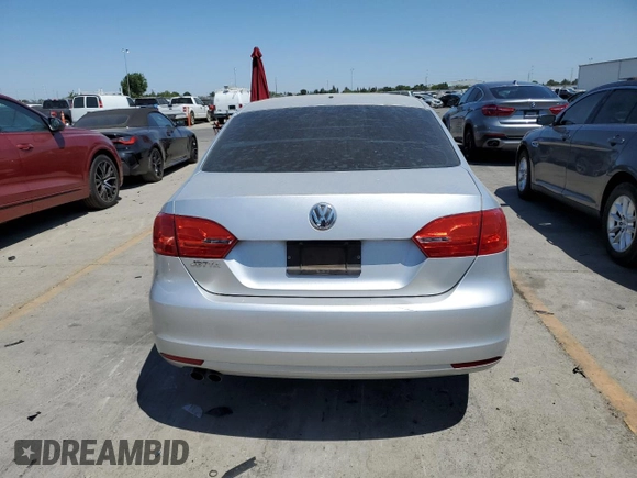 2011 Volkswagen Jetta Sedan S with VIN 3VW1K7AJ1BM044973, listed as a Copart auction lot 62353444 with 0 mi miles and Salvage Title. Bid and sale history available at carsss.com. Image 6.