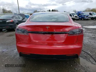 2022 Tesla Model S with VIN 5YJSA1E5XNF469508, listed as a Copart auction lot 48967223 with 6,546 mi miles and Salvage Title. Bid and sale history available at DreamBid. Image 6.