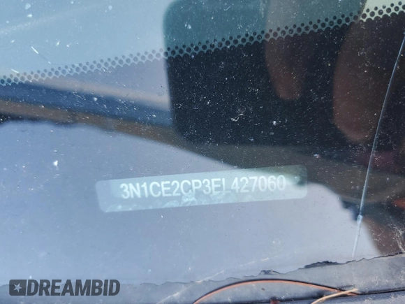 2014 Nissan Note S Plus with VIN 3N1CE2CP3EL427060, listed as a Copart auction lot 61051575 with Not provided miles and Clean title. Bid and sale history available at DreamBid. Image 12.