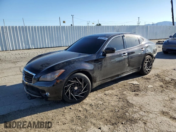 2013 Infiniti M with VIN JN1BY1AP3DM511240, listed as a Copart auction lot 49737185 with 116,644 mi miles and Salvage title. Bid and sale history available at DreamBid. Image 1.