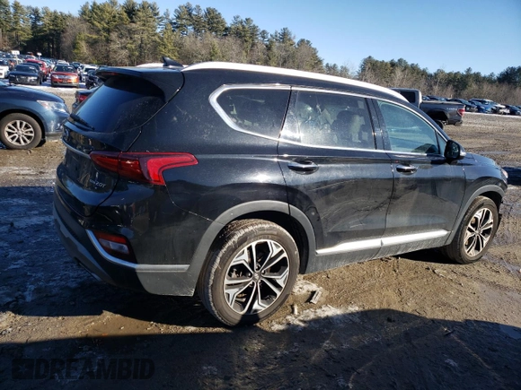 2020 Hyundai Santa Fe SEL with VIN 5NMS3CAAXLH275078, listed as a Copart auction lot 42178595 with 49,491 mi miles and Salvage Title. Bid and sale history available at carsss.com. Image 3.