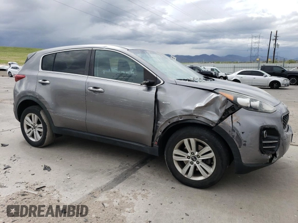 2017 Kia Sportage LX with VIN KNDPMCAC7H7117073, listed as a Copart auction lot 55851145 with 93,347 mi miles and Salvage Title. Bid and sale history available at carsss.com. Image 4.