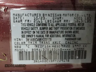 2024 Nissan Sentra SV z VIN 3N1AB8CV8RY229178, wystawiony jako Copart lot #58623595 z przebiegiem 26 139 mil mil oraz Szkoda całkowita • Salvage title. Historia ofert i sprzedaży dostępna na DreamBid. Obrazek 12.
