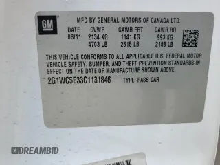 2012 Chevrolet Impala LTZ with VIN 2G1WC5E33C1131846, listed as a Copart auction lot 54431515 with 228,537 mi miles and Salvage Title. Bid and sale history available at DreamBid. Image 12.