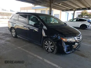 2017 Honda Odyssey EX-L with VIN 5FNRL5H62HB012121, listed as a Copart auction lot 47698345 with 98,940 mi miles and Salvage Title. Bid and sale history available at DreamBid. Image 4.