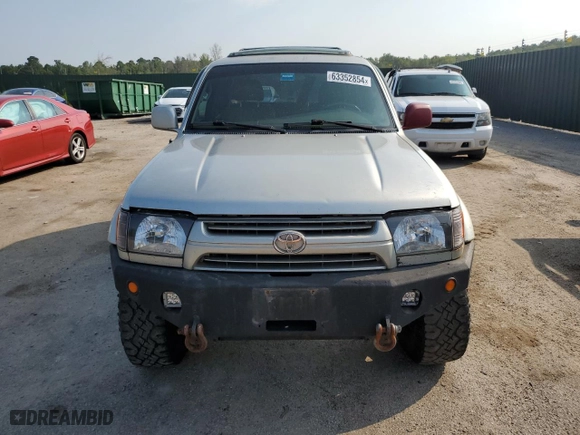 2000 Toyota 4Runner Limited with VIN JT3HN87R7Y9043057, listed as a Copart auction lot 63352854 with 259,364 mi miles and Clean Title. Bid and sale history available at carsss.com. Image 5.
