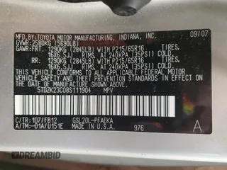 2008 Toyota Sienna CE with VIN 5TDZK23C08S111904, listed as a Copart auction lot 50921335 with 180,255 mi miles and Salvage Title. Bid and sale history available at carsss.com. Image 15.