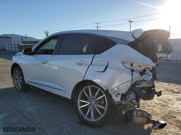 2023 Acura RDX w/Technology Package with VIN 5J8TC1H57PL001571, listed as a Copart auction lot 85279574 with 20,598 mi miles and Salvage Title. Bid and sale history available at carsss.com. Image 2.