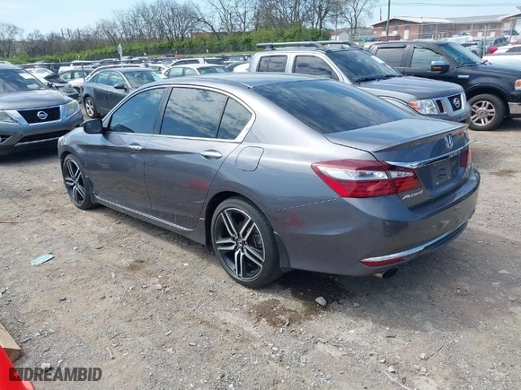 2016 Honda Accord Sedan Sport with VIN 1HGCR2F57GA093297, listed as a IAAI auction lot 41875809 with 90,057 mi miles. Bid and sale history available at carsss.com. Image 3.