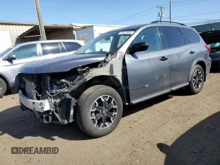 2019 Nissan Pathfinder SL with VIN 5N1DR2MM2KC628865, listed as a Copart auction lot 48524965 with 77,986 mi miles and Salvage Title. Bid and sale history available at carsss.com. Image 1.