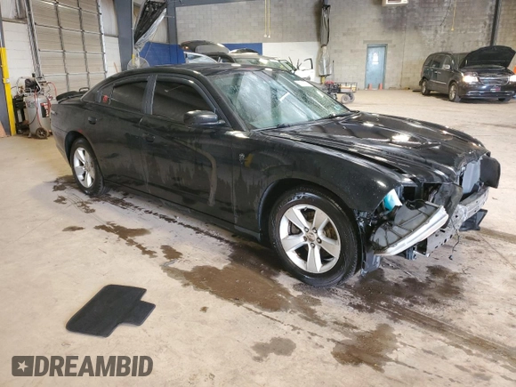 2014 Dodge Charger SE with VIN 2C3CDXBG1EH117145, listed as a Copart auction lot 55127695 with 182,476 mi miles and Salvage Title. Bid and sale history available at DreamBid. Image 4.