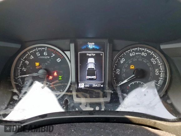 2021 Toyota Tacoma SR with VIN 3TMCZ5AN9MM451389, listed as a Copart auction lot 59191355 with 26,427 mi miles and Salvage title. Bid and sale history available at DreamBid. Image 9.