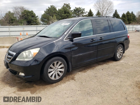 2007 Honda Odyssey Touring with VIN 5FNRL38847B022928, listed as a Copart auction lot 53869135 with 217,620 mi miles and Salvage Title. Bid and sale history available at DreamBid. Image 1.