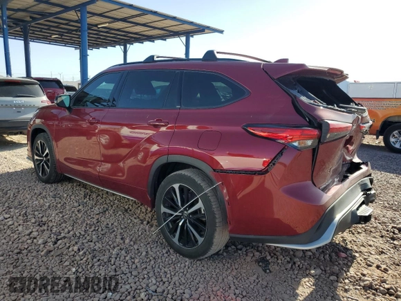 2021 Toyota Highlander XSE with VIN 5TDJZRBH0MS119686, listed as a Copart auction lot 56765235 with 82,324 mi miles and Salvage title. Bid and sale history available at DreamBid. Image 2.