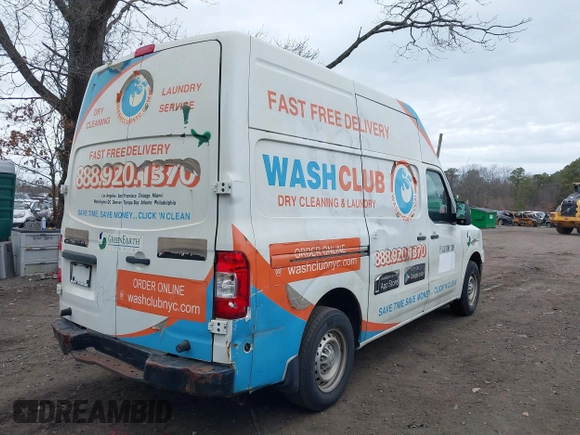 2017 Nissan NV Cargo SV z VIN 1N6BF0LY1HN803470, wystawiony jako IAAI lot #41729980 z przebiegiem 93 919 mil mil oraz . Historia ofert i sprzedaży dostępna na DreamBid. Obrazek 4.