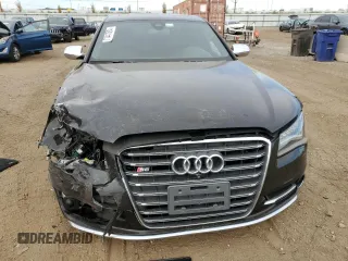 2014 Audi S8 with VIN WAUD2AFDXEN005340, listed as a Copart auction lot 77447534 with 87,222 mi miles and Salvage Title. Bid and sale history available at carsss.com. Image 5.