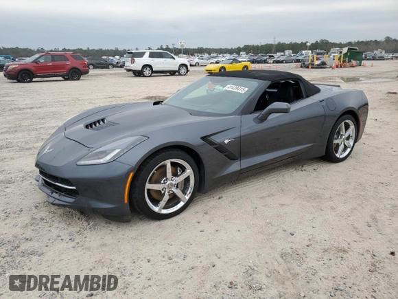 2014 Chevrolet Corvette 3LT with VIN 1G1YF3D70E5127778, listed as a Copart auction lot 41439415 with 38,572 mi miles and Salvage Title. Bid and sale history available at carsss.com. Image 1.