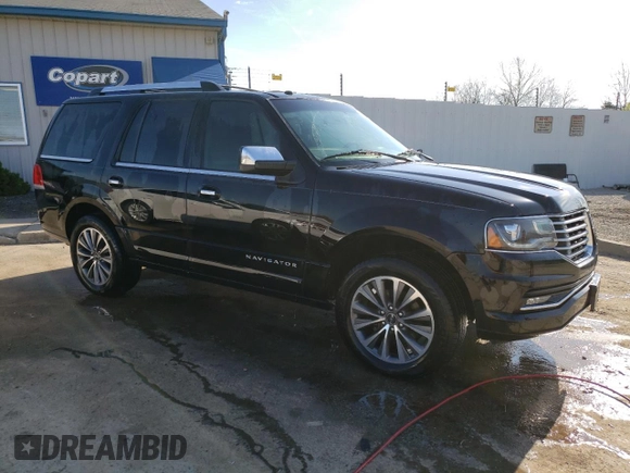 2017 Lincoln Navigator Select with VIN 5LMJJ2HT0HEL08384, listed as a Copart auction lot 51129365 with 101,264 mi miles and Salvage title. Bid and sale history available at DreamBid. Image 4.