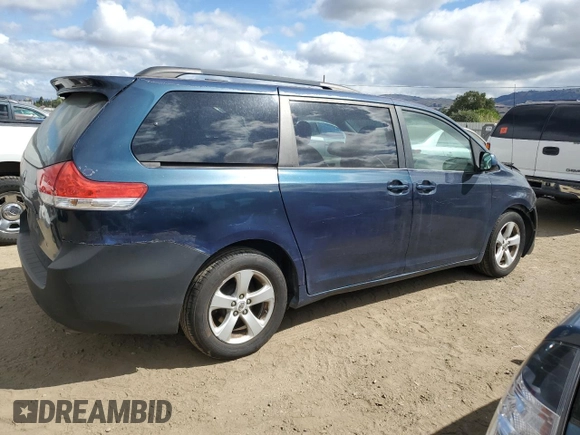 2011 Toyota Sienna LE AAS with VIN 5TDKK3DC6BS063967, listed as a Copart auction lot 56696825 with 196,679 mi miles and Salvage Title. Bid and sale history available at DreamBid. Image 3.