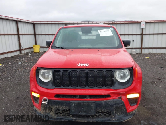 2021 Jeep Renegade Upland Edition with VIN ZACNJDAB8MPM65066, listed as a IAAI auction lot 41798043 with 55,247 mi miles. Bid and sale history available at carsss.com. Image 12.