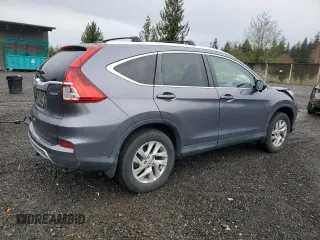 2015 Honda CR-V EX-L with VIN 2HKRM4H79FH661218, listed as a Copart auction lot 52257225 with 107,587 mi miles and Salvage Title. Bid and sale history available at carsss.com. Image 3.