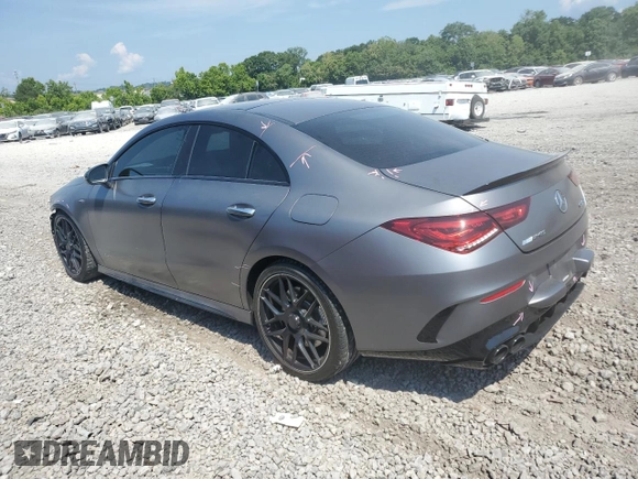 2021 Mercedes-Benz CLA 45 AMG with VIN W1K5J5DB4MN200955, listed as a Copart auction lot 57955104 with 44,136 mi miles and Salvage Title. Bid and sale history available at DreamBid. Image 2.