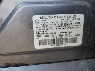 2014 Infiniti Q50 Premium with VIN JN1BV7AP3EM691249, listed as a Copart auction lot 59920285 with 168,208 mi miles and Salvage title. Bid and sale history available at DreamBid. Image 12.