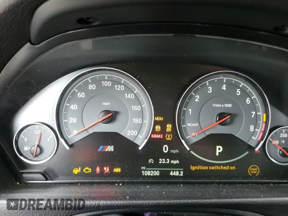 2017 BMW M4 with VIN WBS3R9C59HK709453, listed as a Copart auction lot 55698025 with 108,200 mi miles and Salvage title. Bid and sale history available at DreamBid. Image 9.
