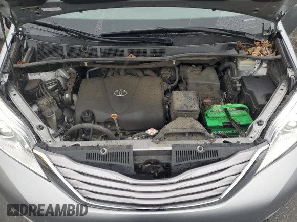 2017 Toyota Sienna with VIN 5TDDZ3DC9HS161212, listed as a Copart auction lot 50129845 with 104,020 mi miles and Salvage Title. Bid and sale history available at DreamBid. Image 12.