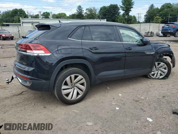 2021 Volkswagen Atlas SE with VIN 1V2KE2CAXMC207847, listed as a Copart auction lot 67691594 with 42,298 mi miles and Salvage title. Bid and sale history available at DreamBid. Image 3.