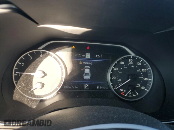 2021 Nissan Maxima SV with VIN 1N4AA6CV1MC506491, listed as a Copart auction lot 53665475 with 108,577 mi miles and Salvage Title. Bid and sale history available at DreamBid. Image 9.