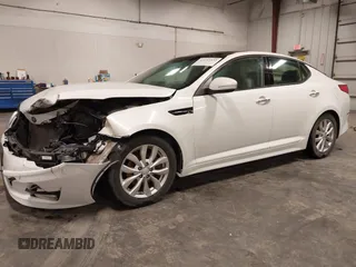 2015 Kia Optima EX z VIN 5XXGN4A7XFG502833, wystawiony jako IAAI lot #42193532 z przebiegiem 180 272 mil mil oraz . Historia ofert i sprzedaży dostępna na DreamBid. Obrazek 2.