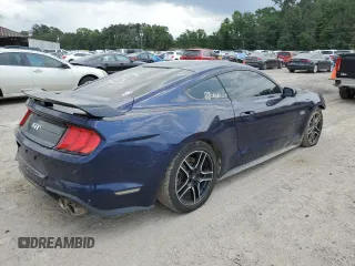 2018 Ford Mustang GT with VIN 1FA6P8CF9J5127828, listed as a Copart auction lot 53874405 with 76,996 mi miles and Salvage title. Bid and sale history available at DreamBid. Image 3.