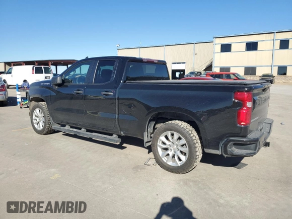 2020 Chevrolet Silverado 1500 Custom with VIN 1GCRWBEK5LZ370274, listed as a Copart auction lot 80630954 with 96,990 mi miles and Salvage Title. Bid and sale history available at carsss.com. Image 2.