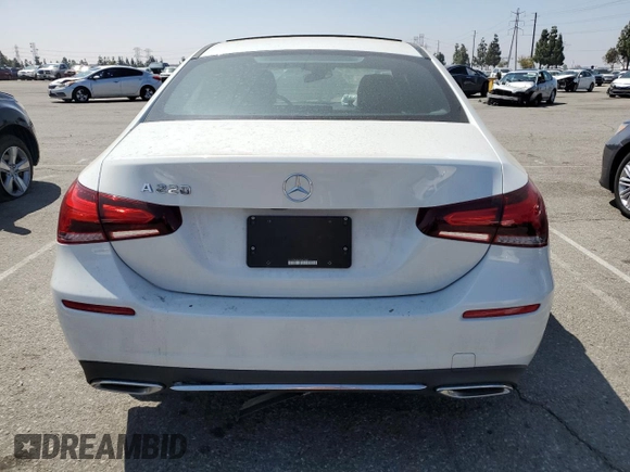 2020 Mercedes-Benz A 220 with VIN W1K3G4EB5LW043959, listed as a Copart auction lot 53447275 with 36,185 mi miles and Salvage Title. Bid and sale history available at DreamBid. Image 6.