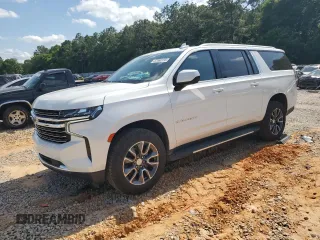 2021 Chevrolet Suburban LT with VIN 1GNSCCKT1MR420142, listed as a Copart auction lot 57068135 with 90,570 mi miles and Salvage title. Bid and sale history available at DreamBid. Image 1.